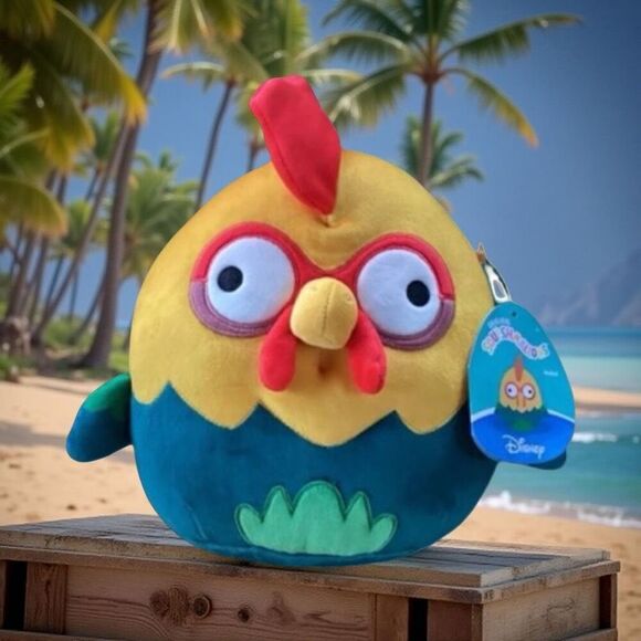 NWT Heihei Rooster Disney Moana Crazy Chicken Squishmallow 8" Plush - Picture 1 of 4
